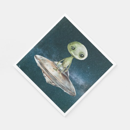 Serviette En Papier Invasion Alien Espace extra-atmosphérique Annivers (Coin)