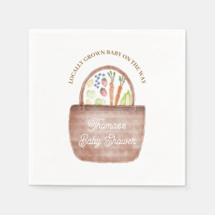 Serviette En Papier Invitation à la Baby Shower sur le thème du Marché