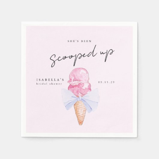 Serviette En Papier Invitation à la douche nuptiale (Devant)