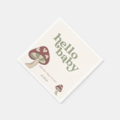 Serviette En Papier Invitation Baby shower de champignons | Sage Green (Coin)