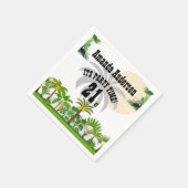 Serviette En Papier Invitation Coucher de soleil sur l'île tropicale (Coin)