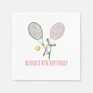 Serviette En Papier Invitation d'anniversaire à carreaux preppy de ten