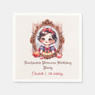 Serviette En Papier Invitation d'anniversaire de princesse enchantée B
