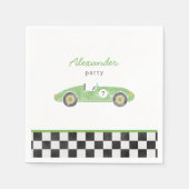 Serviette En Papier Invitation d'anniversaire de voiture de course ver (Devant)