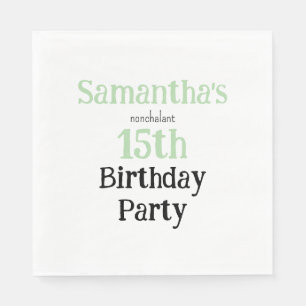 Serviette En Papier Invitation d'anniversaire nonchalant pour adolesce