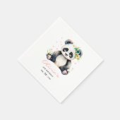 Serviette En Papier Invitation d'anniversaire Panda, Invitation d'anni (Coin)