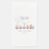 Serviette En Papier Invitation d'anniversaire "Toy Train All Aboard", (Devant)