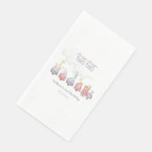 Serviette En Papier Invitation d'anniversaire "Toy Train All Aboard", (Coin)