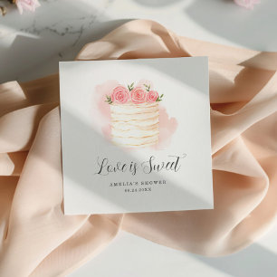 Serviette En Papier Invitation de douche nuptiale Love Is Sweet
