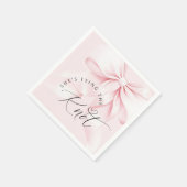 Serviette En Papier Invitation de Fête de Fiançailles Chic (Coin)