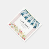 Serviette En Papier Invitation de Fête de Fiançailles de Jardin de Fle (Coin)