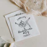 Serviette En Papier Invitation de la soirée Champagne Bachelorette Ret<br><div class="desc">Nos serviettes en papier Bachelorette de Champagne allient simplicité chic et ambiance ludique de design rétro. Correspondance d'éléments dans la conception de la fête Cava.</div>