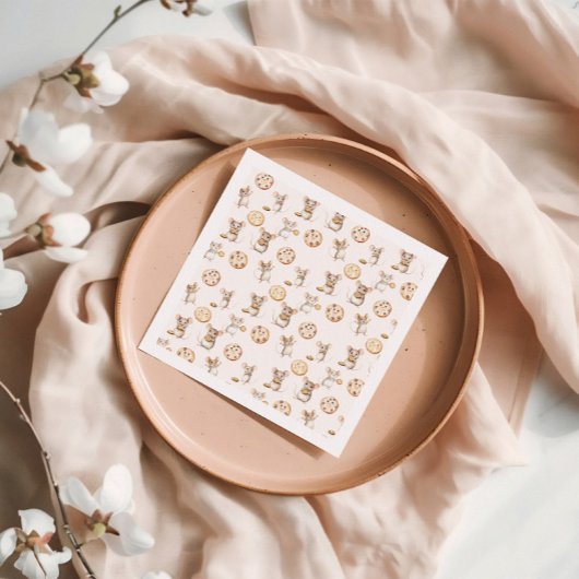 Serviette En Papier Invitation de l'Anniversaire de enfant de cookies 