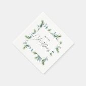Serviette En Papier Invitation de Noël Boho Spruce et Fir (Coin)