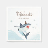 Serviette En Papier Invitation de requin Jaw-some (Devant)