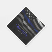 Serviette En Papier Invitation de retraite, retraite de la police, (Coin)