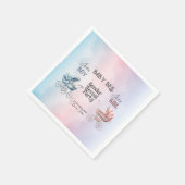 Serviette En Papier Invitation de révélation du sexe du bébé (Coin)