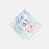 Serviette En Papier Invitation de révélation du sexe du bébé (Coin)