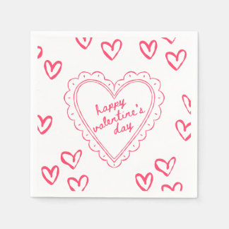 Serviette En Papier Invitation Galentine's Day pour copines
