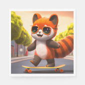 Serviette En Papier Invitation Red Panda Rides (Devant)