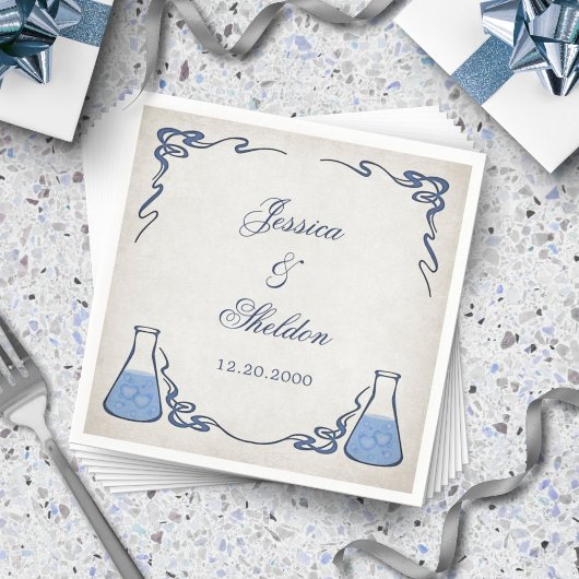 Serviette En Papier Invitations de mariage de l'enseignant en chimie