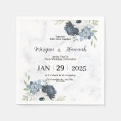 Serviette En Papier Invitations de mariage modifiables (Devant)