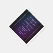 Serviette En Papier Invitations élégantes Mauve et Gold Wedding (Coin)