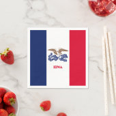 Serviette En Papier Iowan Flag, Flag of Iowa (En situation)