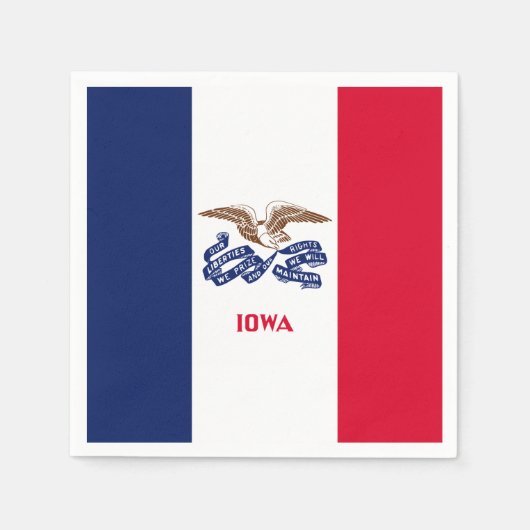 Serviette En Papier Iowan Flag, Flag of Iowa (Devant)