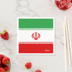 Serviette En Papier Iran & Iran Flag party mode / fans sportifs