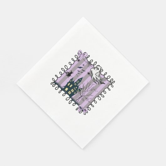 Serviette En Papier Iridescente Coquette Halloween (Coin)