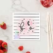 Serviette En Papier Iridescente Ghost Hey Boo Pastel Halloween Anniver (En situation)