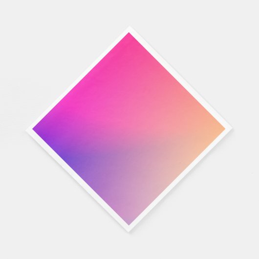 Serviette En Papier Iridescente Neon Hot rose Photographie Rainbow Coo (Coin)