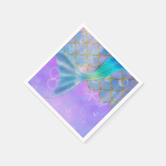 Serviette En Papier Iridescente Pearl Shimmer Mermaid fête d'anniversa (Coin)