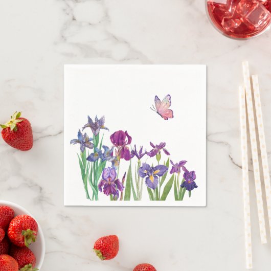 Serviette En Papier Iris fête des fleurs (En situation)
