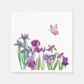 Serviette En Papier Iris fête des fleurs (Devant)