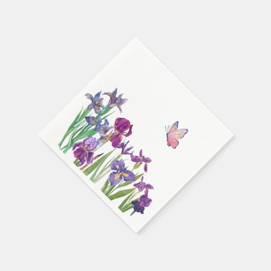 Serviette En Papier Iris fête des fleurs (Coin)