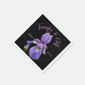 Serviette En Papier Iris Violet Élégant (Coin)