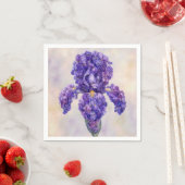 Serviette En Papier Iris Violet Fait de Plusieurs (En situation)