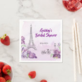 Serviette En Papier Iris Violet Pourie Occasion Spéciale Française (En situation)