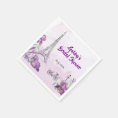Serviette En Papier Iris Violet Pourie Occasion Spéciale Française (Coin)
