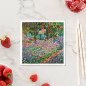 Serviette En Papier Irises Monet Garden Fleurs Giverny (En situation)
