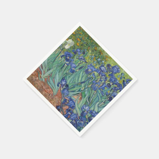 Serviette En Papier Irises par Vincent Van Gogh (Coin)