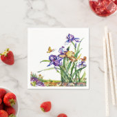 Serviette En Papier Irises sauvages (En situation)