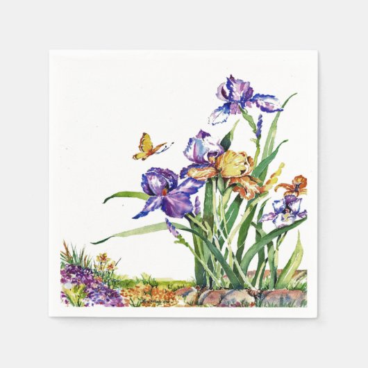 Serviette En Papier Irises sauvages (Devant)