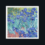 Serviette En Papier Irises Vincent van Gogh<br><div class="desc">Irises (1889) Vincent van Gogh. Un beau paysage estival. Les iris bleus fleurissent dans un lit fleuri dans un jardin verdoyant. Reproduction d'oeuvres d'art célèbres dans le domaine public.</div>