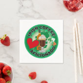 Serviette En Papier Irish Coffee Aficionado (En situation)