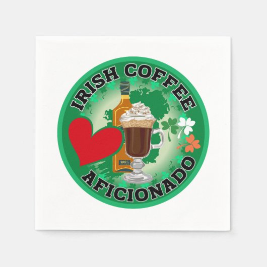 Serviette En Papier Irish Coffee Aficionado (Devant)