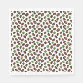 Serviette En Papier Irish Coffee Beans and Shamrocks Funny Design (Devant)