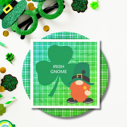 Serviette En Papier Irish Gnome Shamrock St patrick Standard Cocktail